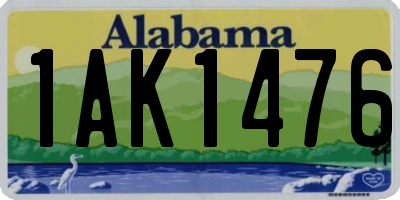 AL license plate 1AK1476