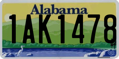 AL license plate 1AK1478