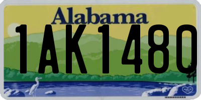 AL license plate 1AK1480