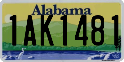 AL license plate 1AK1481