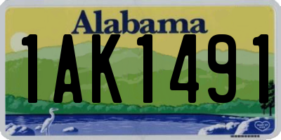 AL license plate 1AK1491