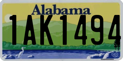 AL license plate 1AK1494
