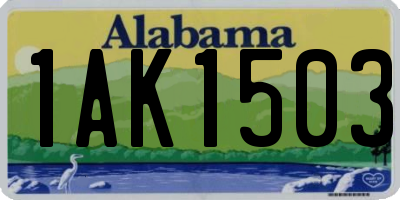 AL license plate 1AK1503