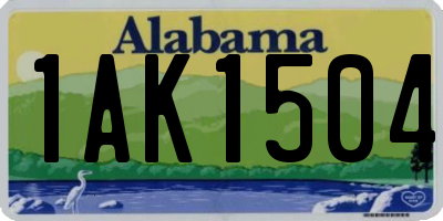AL license plate 1AK1504