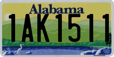 AL license plate 1AK1511