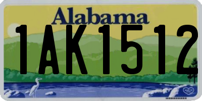 AL license plate 1AK1512