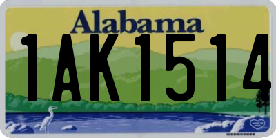 AL license plate 1AK1514
