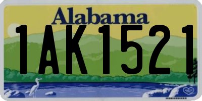AL license plate 1AK1521