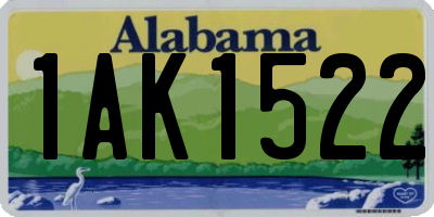 AL license plate 1AK1522