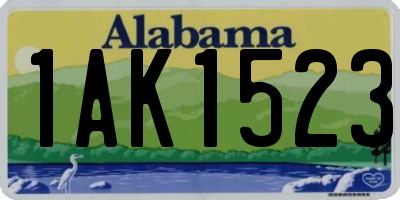 AL license plate 1AK1523