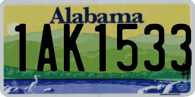 AL license plate 1AK1533