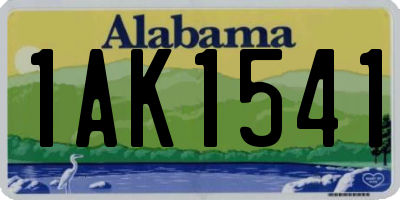 AL license plate 1AK1541