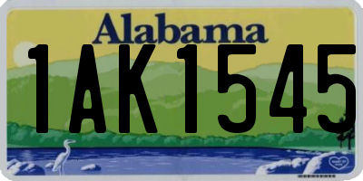 AL license plate 1AK1545