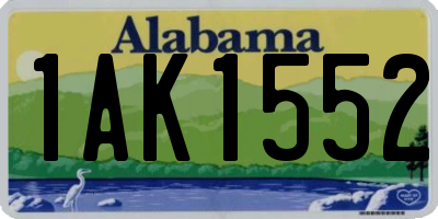 AL license plate 1AK1552