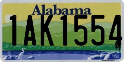 AL license plate 1AK1554