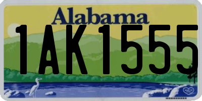 AL license plate 1AK1555