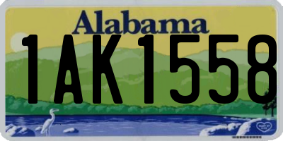 AL license plate 1AK1558