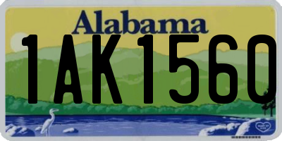 AL license plate 1AK1560