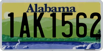 AL license plate 1AK1562
