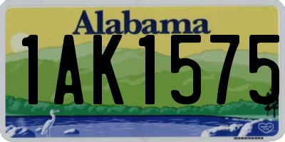 AL license plate 1AK1575