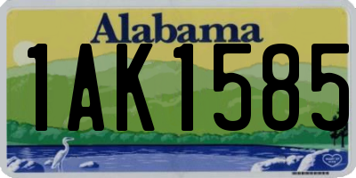 AL license plate 1AK1585
