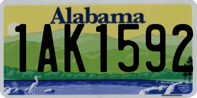 AL license plate 1AK1592