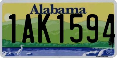 AL license plate 1AK1594