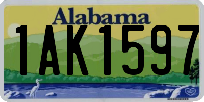 AL license plate 1AK1597