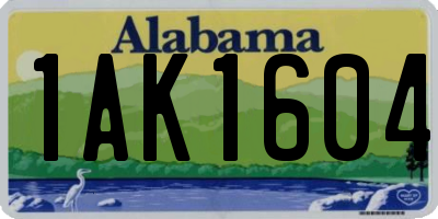 AL license plate 1AK1604
