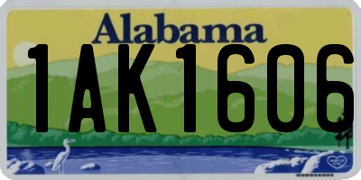 AL license plate 1AK1606