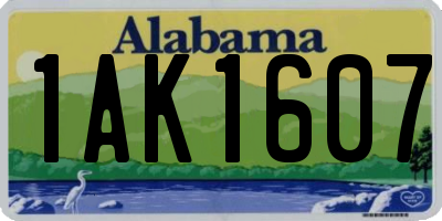 AL license plate 1AK1607