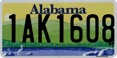 AL license plate 1AK1608