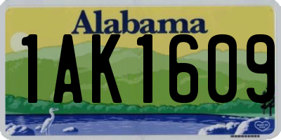 AL license plate 1AK1609