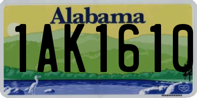 AL license plate 1AK1610