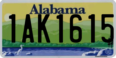 AL license plate 1AK1615