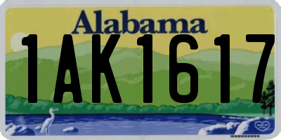 AL license plate 1AK1617