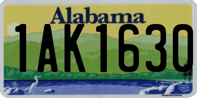 AL license plate 1AK1630