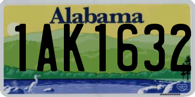 AL license plate 1AK1632