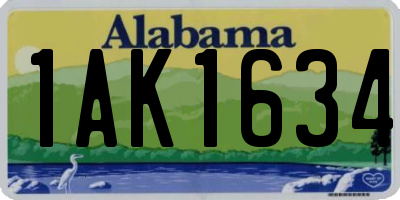 AL license plate 1AK1634