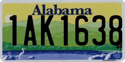 AL license plate 1AK1638