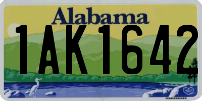 AL license plate 1AK1642