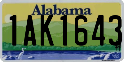 AL license plate 1AK1643