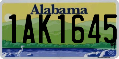 AL license plate 1AK1645
