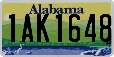 AL license plate 1AK1648