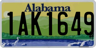 AL license plate 1AK1649