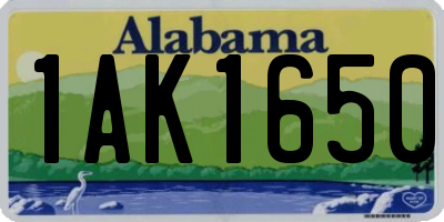 AL license plate 1AK1650