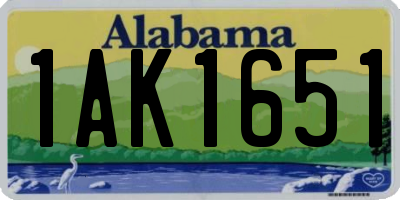 AL license plate 1AK1651