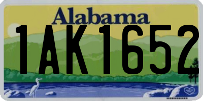 AL license plate 1AK1652