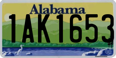 AL license plate 1AK1653