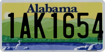 AL license plate 1AK1654